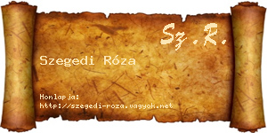Szegedi Róza névjegykártya